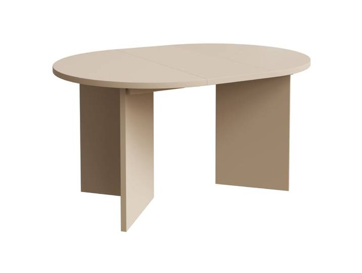Table à manger extensible, ronde, 110–190 x 110 cm, cappuccino