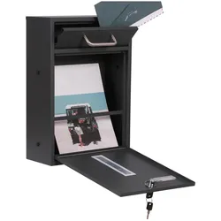 Wiltec, Briefkasten, 2x2 Briefkasten V51 Briefkastenständer anthrazit Postkasten Postbox