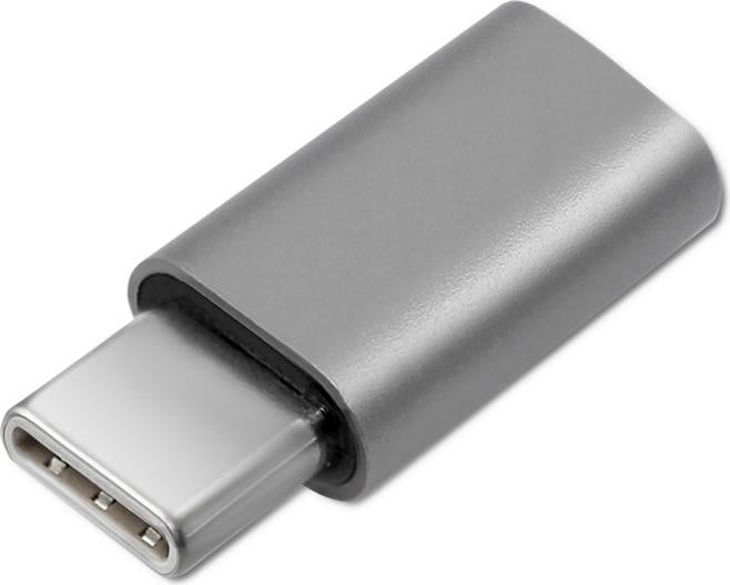 Qoltec 50478 USB 2.0 Hub met Type C en Micro USB Type B aansluiting in aluminium