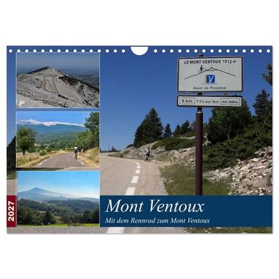 Mit dem Rennrad zum Mont Ventoux (Wandkalender 2027 DIN A4 quer), CALVENDO Monatskalender