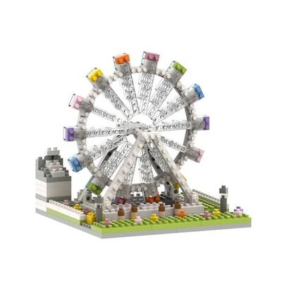 BRIXIES 200192 - Kleines Riesenrad, 3D Konstruktionsbausatz aus Ministeinen, 340 Teile