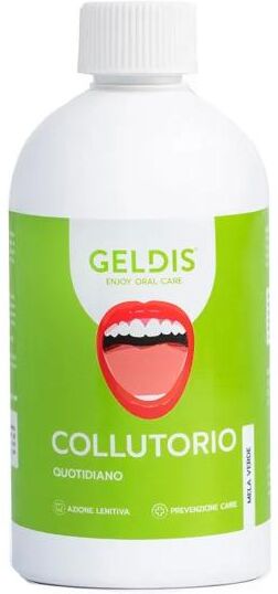 Geldis Collutorio Gusto Mela Verde 500 ml Soluzione Idratante e Rinforzante con Fluoro ed Equiseto
