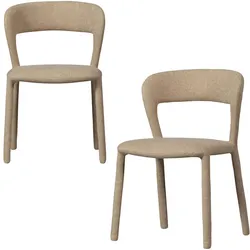 Tchibo - 2 Woood Esszimmerstühle »Noble« - 51x56x76cm - braun -