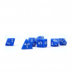 Dice4friends Würfelset Opaque - Blue-White (7) 284795