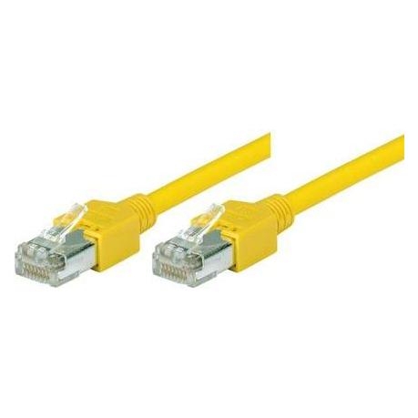 Tecline Patchkabel Cat. 5e, SF/UTP, halogenfrei, gelb, 1,0 m (SF/UTP, CAT5e, 1 m) (71301Y)