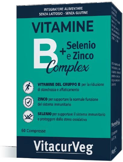 PHARMALIFE RESEARCH Srl Vitacurveg Vitamine B Complex 60 Compresse - Integratore Alimentare per Stanchezza e Difese Immunitarie