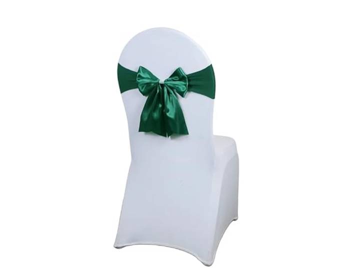 Stuhlschleifen für Hochzeiten 10/50/100PCS Satin Schärpen for Hochzeit Stühle Schleifen Krawatten Spandex passen alle Dekoration Hotel Geburtstag Party(6,100pcs)