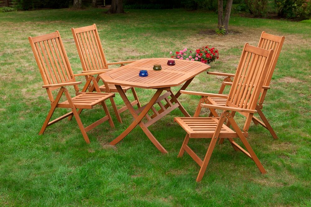Garten-Essgruppe MERXX "Vitoria", beige (natur), Sitzmöbel-Sets