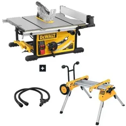 Dewalt Tischkreissäge DWE7492 250 mm inkl. fahrbares Untergestell und Y-Adapter