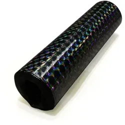 1 Rolle Papier Luftschlangen schwarz metallic holografisch