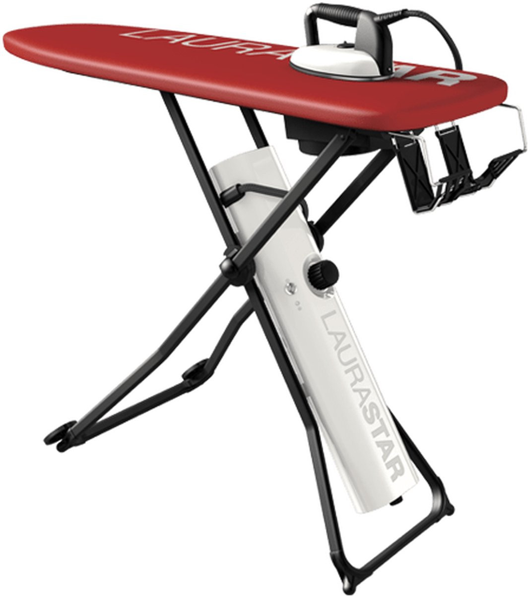 Laurastar Go+ Strijksysteem met Actieve Strijkplank en Hygiëne-Stoomeffect, Rood, 0,8 Liter