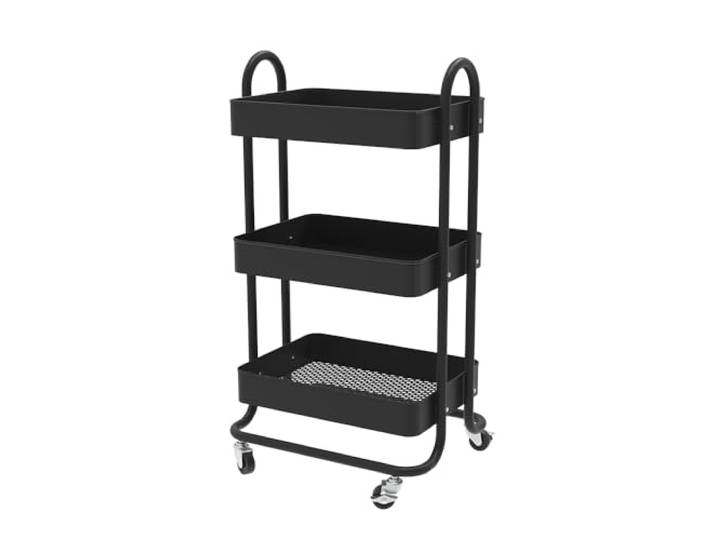Vicco Rollcontainer Tron, Schwarz, 45.9 x 78.7 cm mit Rollen für flexible Nutzung und einfache Standortwechsel