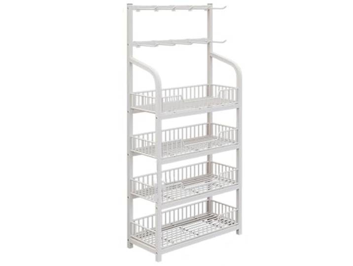Snack-Organizer, Großes mehrschichtiges Organizer-Regal for Supermärkte, Süßwarenläden(4 Tier White,60x27cm/23.6x10.6in)