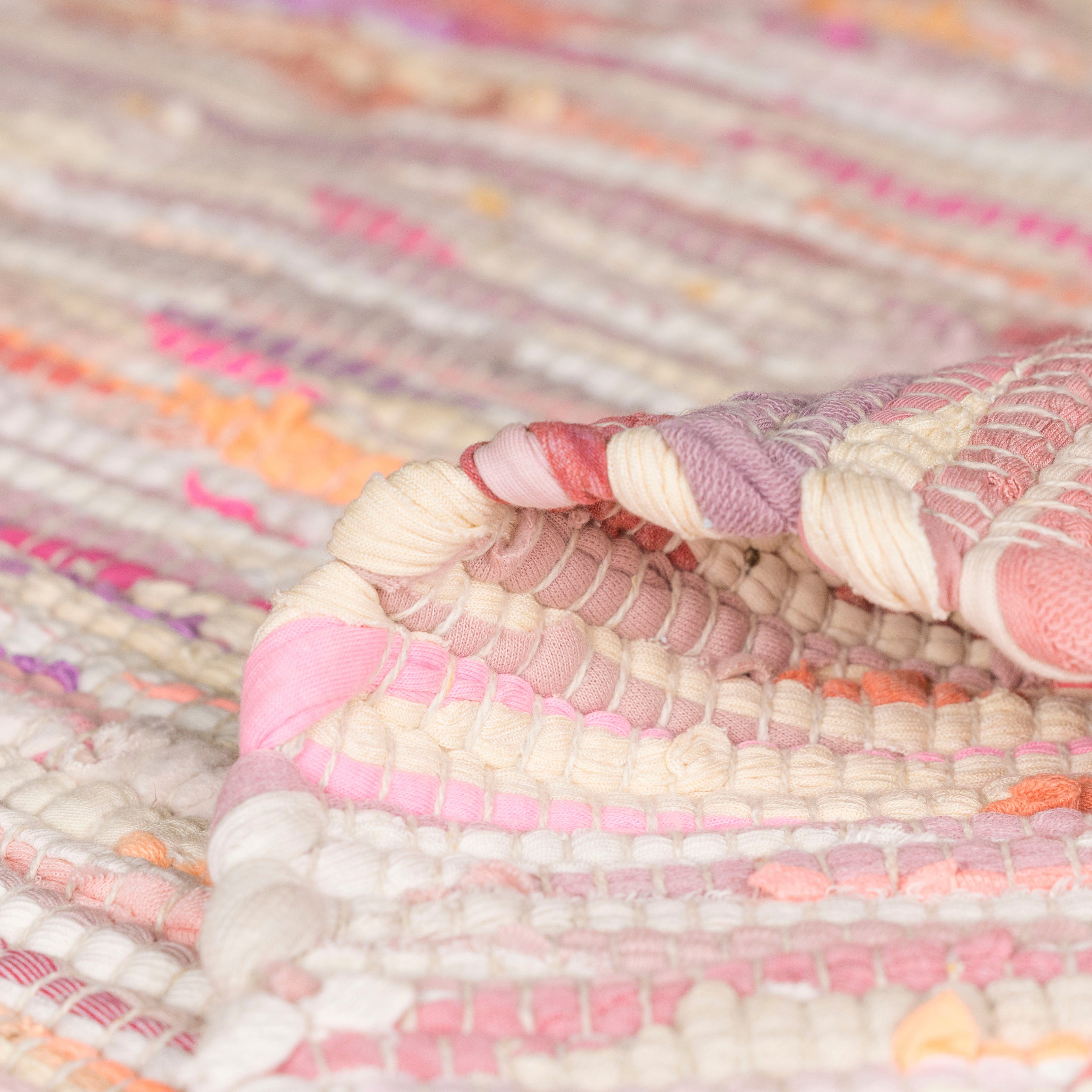 Teppich "Ameer", pink, B:120cm H:10mm L:170cm, Baumwolle, Polyester, MYFLAIR MÖBEL & ACCESSOIRES, Teppiche, Teppich, Handweb Teppich, 90% Baumwolle, handgewebt, Scandi pink B : 120cm 1 Stk., 10mm, L: 170cm