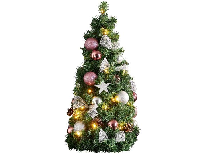 Eglo LED Weihnachtsbaum Kunsttanne Weihnachtskugeln Noel 65cm für 3 x AA Batterien Timer