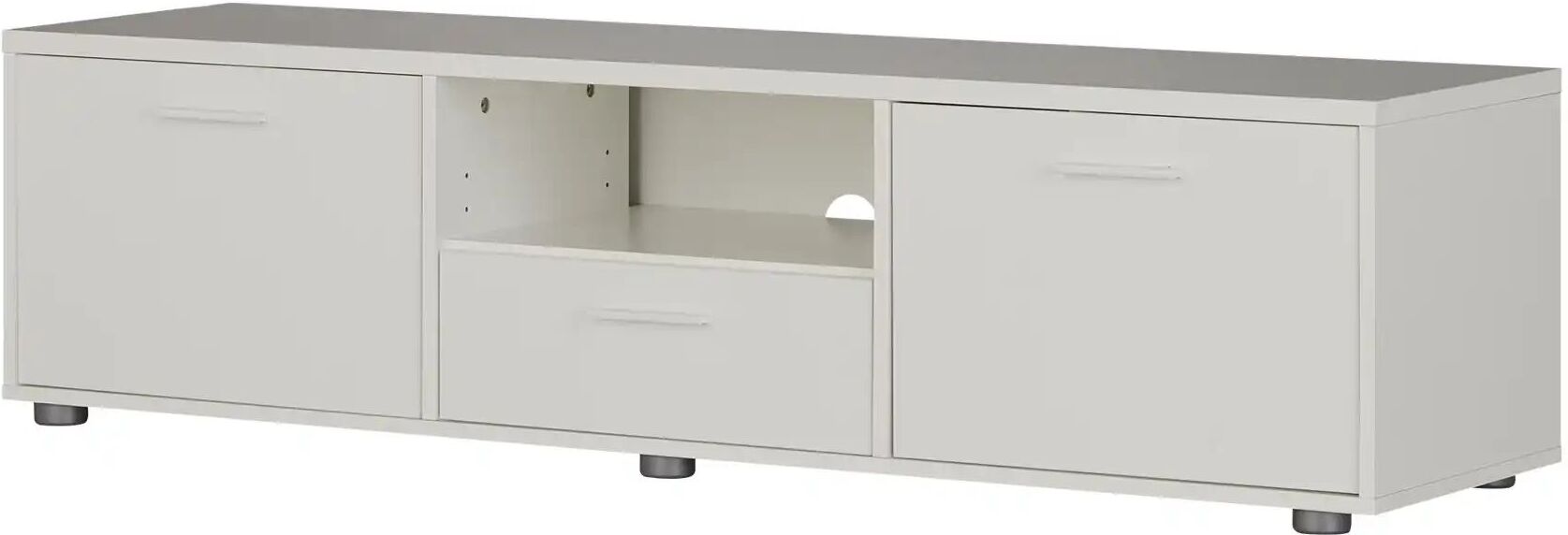 Höffner TV-Lowboard  Trevi ¦ weiß ¦ Maße (cm): B: 147,2 H: 39,8 T: 38.4