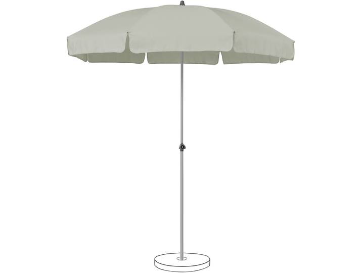 Suncomfort BY GLATZ Sonnenschirm Siesta rot, hellgrau Polyester B 180 T 180 cm - Sonnenschirm
