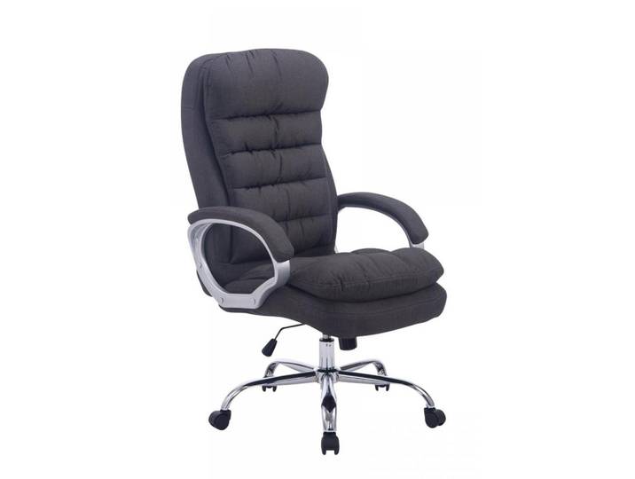 CLP Chefsessel Stoff Dunkelgrau, Metall, 68x116x77 cm, Büromöbel, Bürostühle, Chefsessel