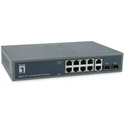LevelOne GEP-1221 Netzwerk-Switch Unmanaged Gigabit Ethernet (10/100/1000) Power over Ethernet (PoE) Schwarz
