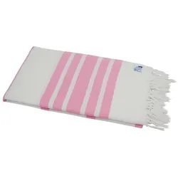 my Hamam Hamamtuch als Strandtuch Badetuch & Saunatuch "Fisch Style" weiß pink