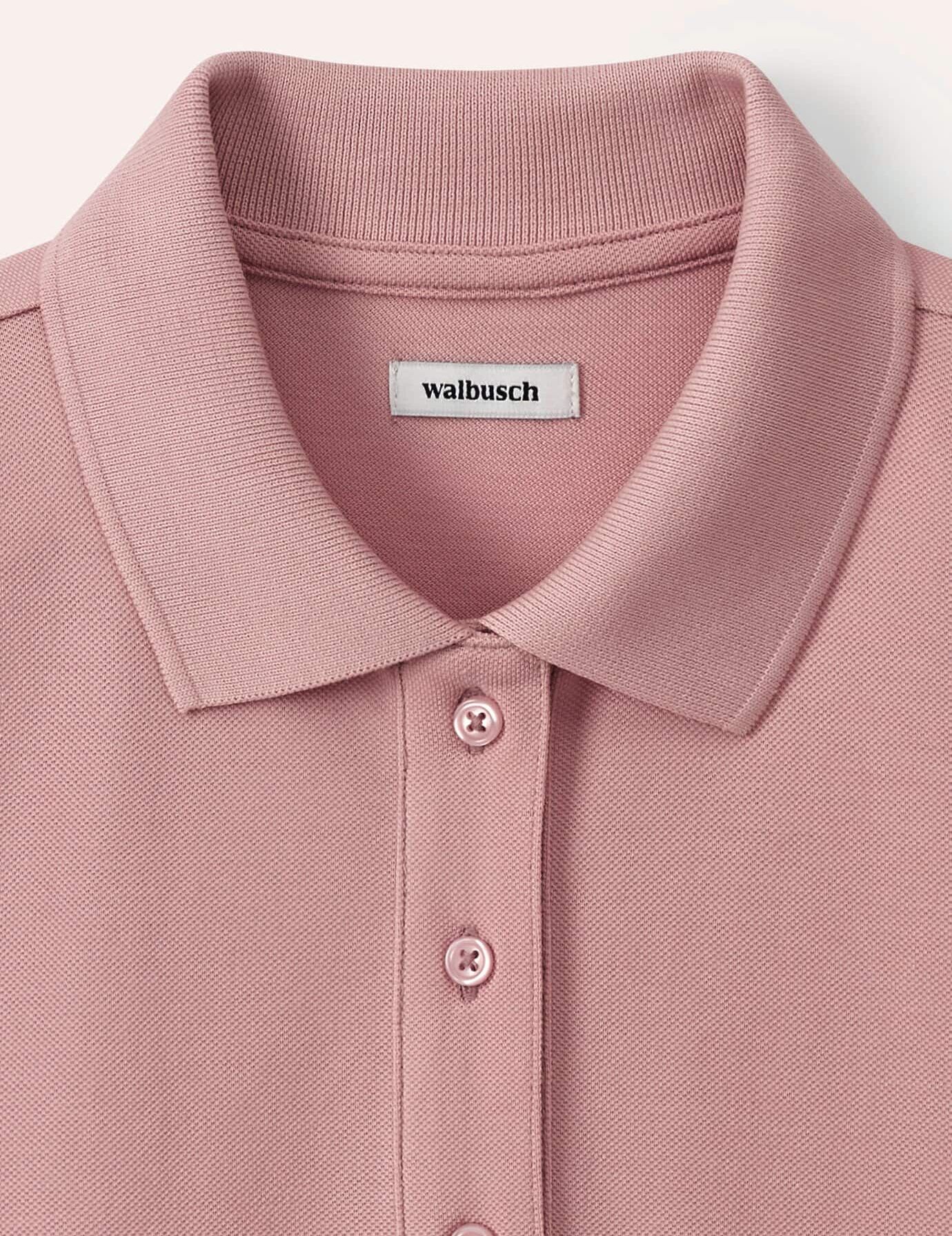 Walbusch Pimacotton Basic Polo  Halbarm, normale Größen, Farbe Rosa, 42, aus feiner Pima Cotton weich und atmungsaktiv Damen