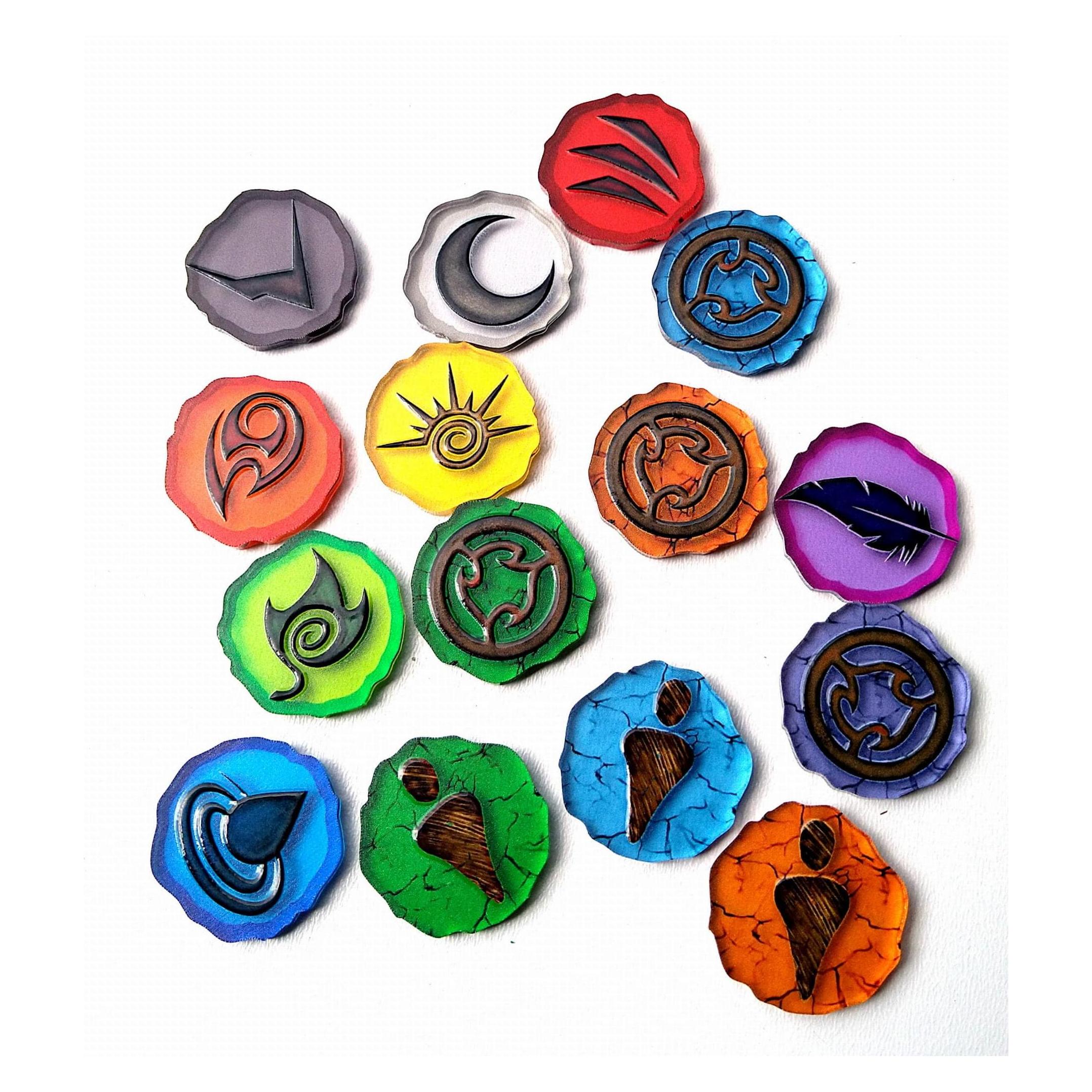 E-Raptor Token und Marker: Spirit Island Jagged Earth Token Set (GB) (ERA89285)