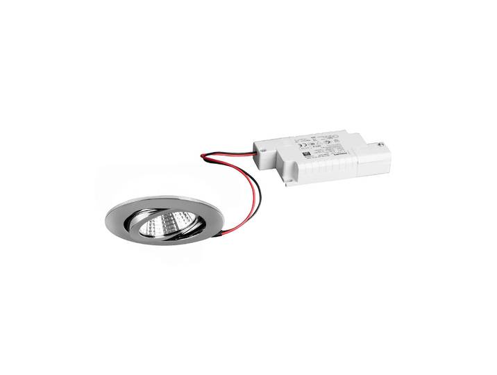 BRUMBERG BB03 Einbau RC Treiber eckig chrom BB03, dimmbar, chrom / silber, für Flurbereich, Aluminium, Einbauleuchte