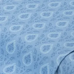 Baumwollstoff Ornament-Tropfen "Mona", blau-color