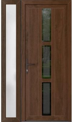 VDOMDOORS Manux 8112 Walnut uPVC Exterior Door