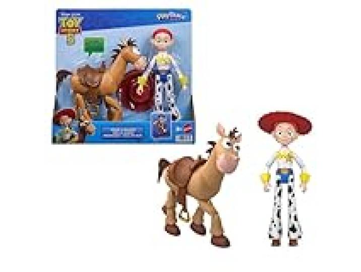 Mattel Disney et Pixar Toy Story 5 Jessie et Bullseye Figurines articulées à l'échelle 18 cm, pack de 2, chapeau de cow-boy amovible, JKV21