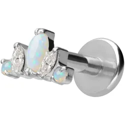 Titan Labret mit Innengewinde LOTUSBLÜTE