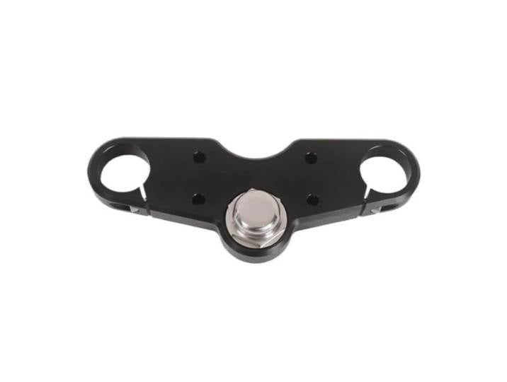 Obere Gabelbrücke， Für R75 R80 R90 R100 1980-1984 Aluminium Gabel Klemme Triple Motorrad Gabel Joch Platte Motorrad Zubehör Gabelführung Gabelbrücke，(Black with Nut)
