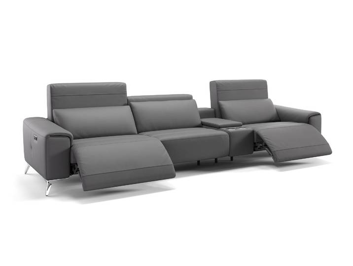 Home Design Leder 3-Sitzer Kinosofa BELLA Luxus Sofa