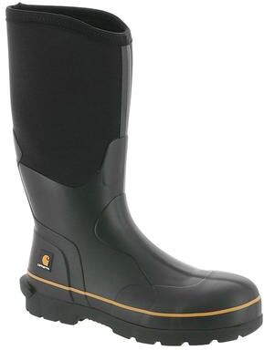 "Carhartt CMV1121 10"" Soft Toe Rubber Boot - Mens 12 Black Boot Medium"
