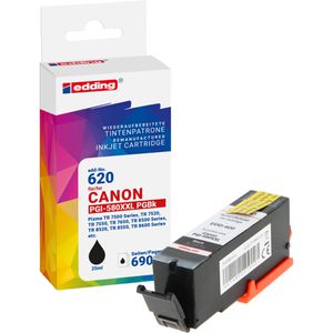 Edding kompatibel für Canon PGI-580PGBK XXL,  Druckerpatrone EDD-620, schwarz