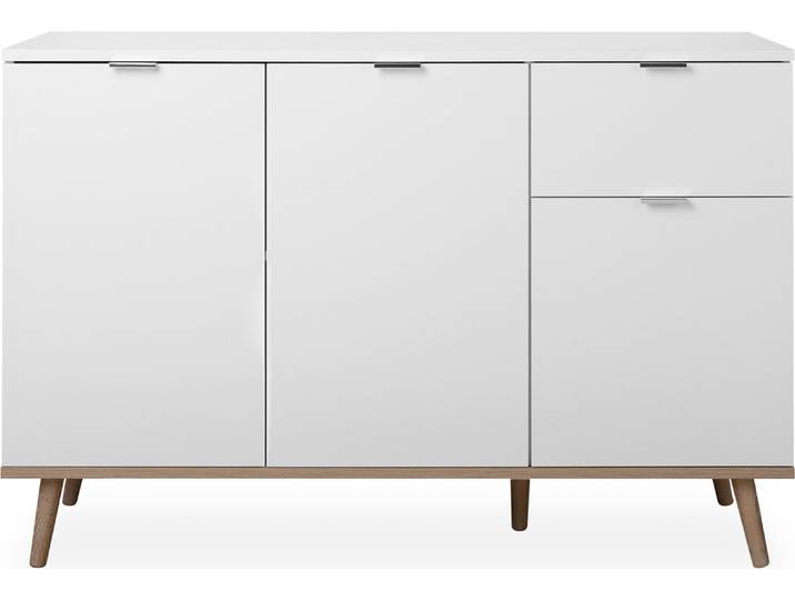 CALICOSY - Buffet 3 Portes 2 Étagères 1 Tiroir L120 cm - COPENHAGUE