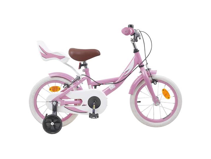 vidaXL Kinderfahrrad 14 Zoll für 3-5 Jahre alt Hellrosa