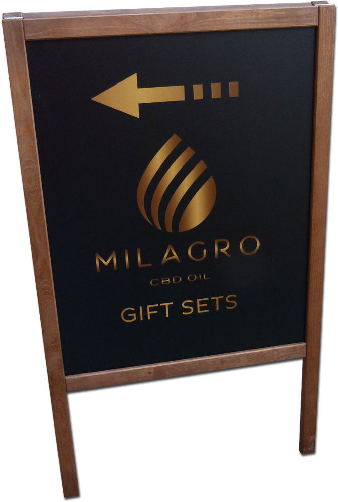 Ebern Designs Gennara Free-Standing Chalkboard 100cm H x 60cm W Black Oversized - 8 ' & Up
