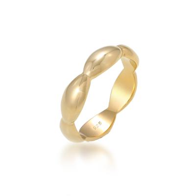 Silberring ELLI "Ring Oval Unendlich Trend 925 Silber" Gr. 56, gold, Fingerringe, Damen, 56, Silber 925 (Sterlingsilber), Silberring