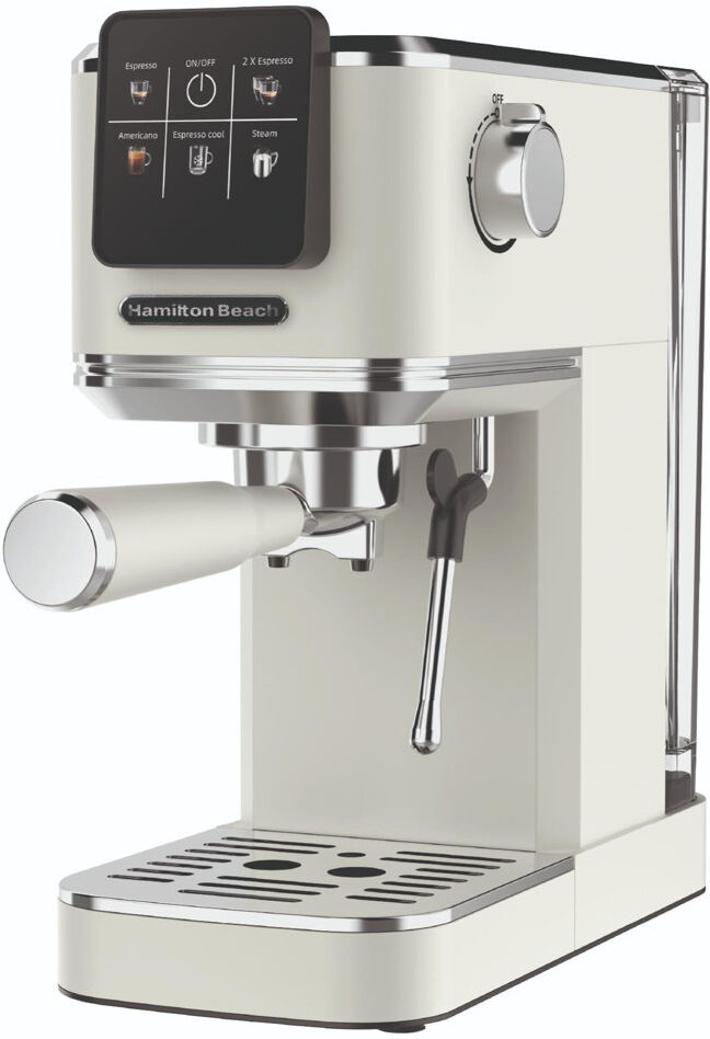 Hamilton Beach BaristaPro Touch 5-in-1 Semi Automatic Espresso Machine Cream 0.09L