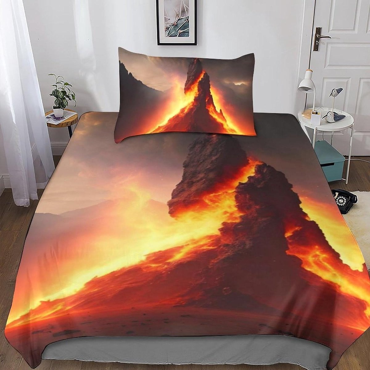Dekbedovertrek Set met Slopen - Vuur - 135x200 cm