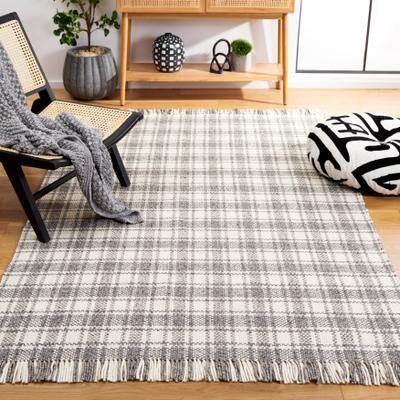SAFAVIEH Hand-Woven Natura Transitional - Grey/Ivory Wool Rug