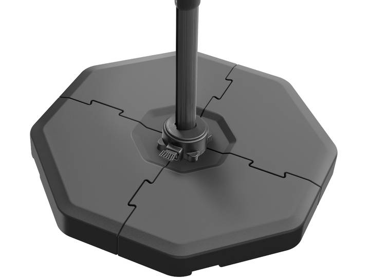 Plattenständer SCHNEIDER SCHIRME, grau (anthrazit), B:111cm H:12cm T:111cm Ø:118cm, HDPE (High Density Polyethylen), Schirmhalterungen, Plattenständer, inkl. Adapter