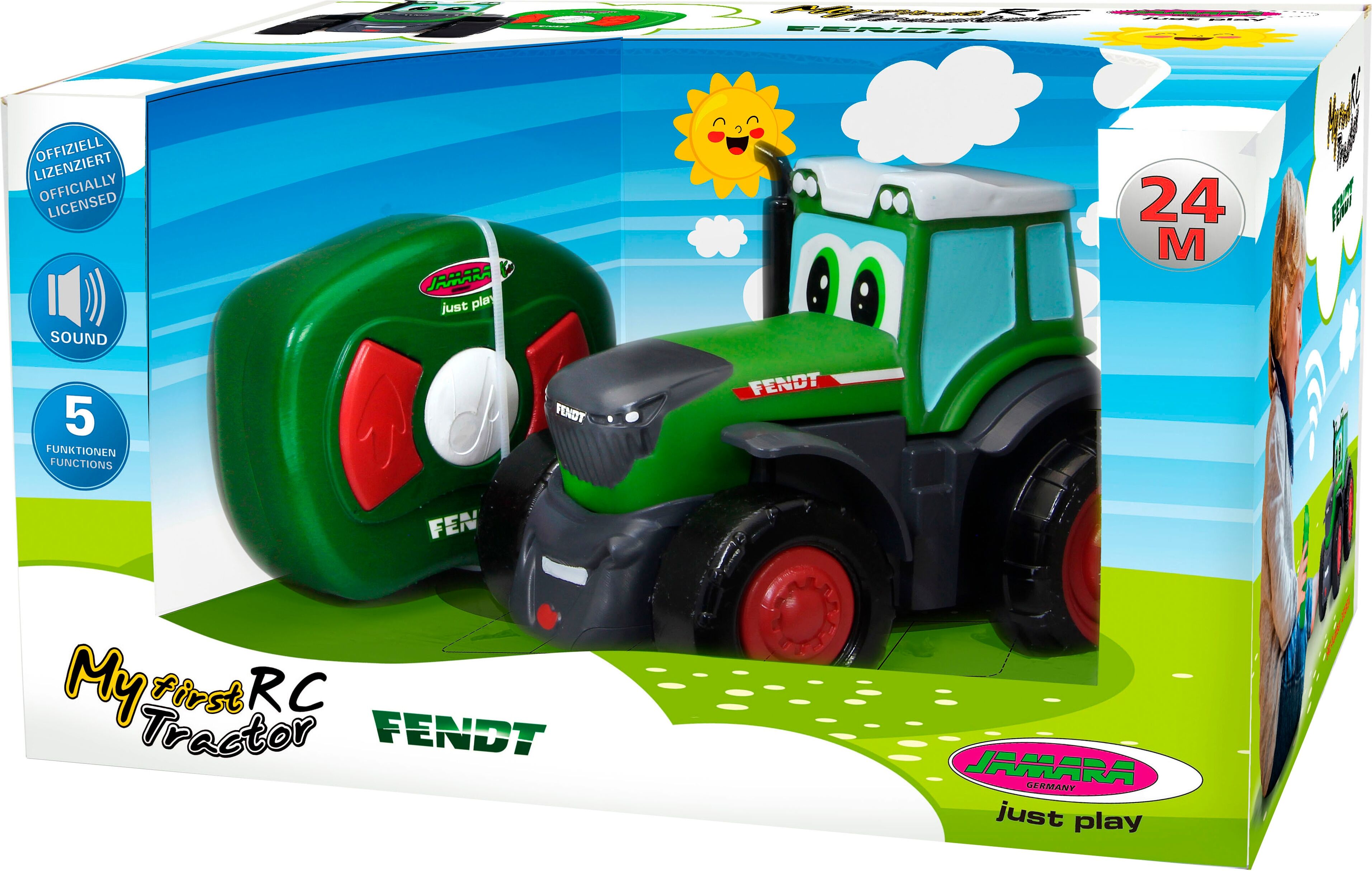 RC-Traktor JAMARA "Fendt My first RC Traktor 2,4GHz", grün, Fernlenkfahrzeuge, KinderB:12,5cm H:12,5cm T:17,6cm, RC-Traktor, mit Sound, B:12,5cm H:12,5cm T:17,6cm