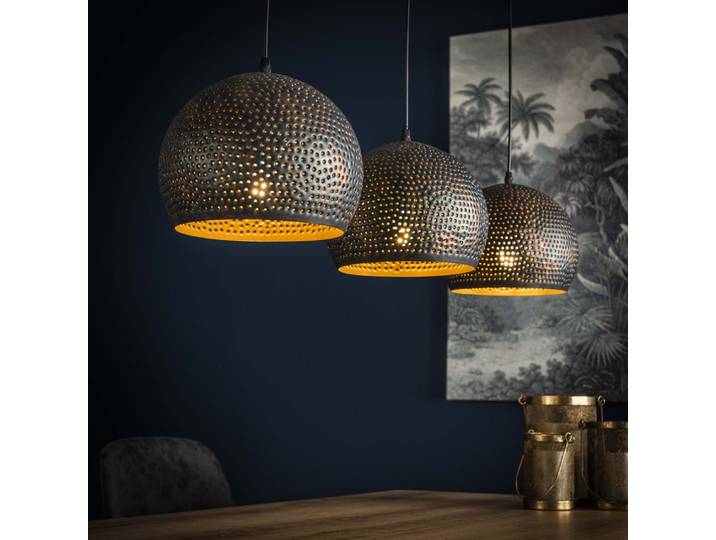 Gaatjes hanglamp Punch 3 bollen Ø 25cm Lyora - 8098/56