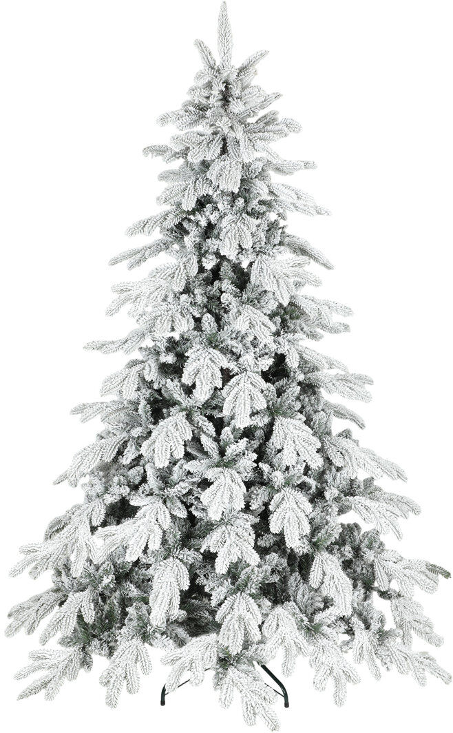 HOMCOM Artificial Christmas Tree Green, White 17.5' H