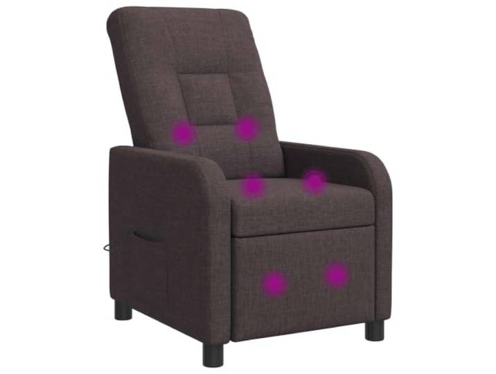 Relaxsessel Dunkelbraun Stoff Polyester mit verstellbarer Rückenlehne 100% Polyesterbezug, Metall-Holzrahmen, 115-160 Grad verstellbar, flache Armlehne, Pfostenbeine, Reißverschluss
