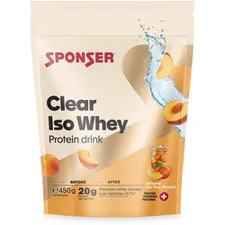 SPONSER Getränkepulver Clear Iso Whey Ice Tea Peach | 450g Beutel