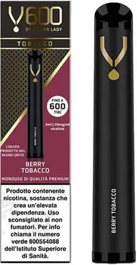 Dinner Lady Berry Tobacco V600 Usa E Getta - 600 Puff