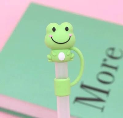 Uplifted Finds Silicone Straw Cover Cap For Stanley Cup Tumblers frog